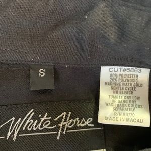 Retro western shirt. White Horse. Sz men’s sm